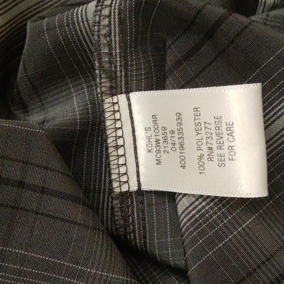 Croft & Barrow Easy Care Shirt Short Sleeve Men's Medium Uptown Gray NWT - Picture 7 of 9